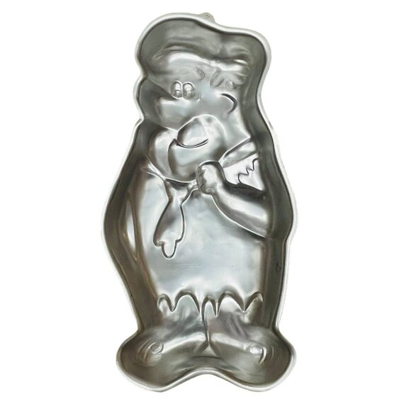 Vintage Wilton Fred Flintstone Cake Pan 11" Aluminum Baking Mold - Picture 4 of 4